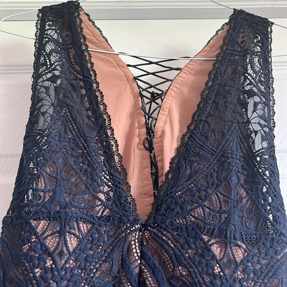 Cocktail Lace-Up Mini Dress Witch Whimsigoth LBD Romantic Lola Rose Sexy Lace - Picture 9 of 13